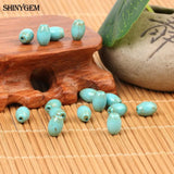 30PCS 5*8mm Natural Turquoise Barrel Beads for DIY Jewelry Making