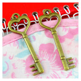 30PCS 50*18MM Antique Bronze Heart Key Charms Pendants DIY Jewelry Findings