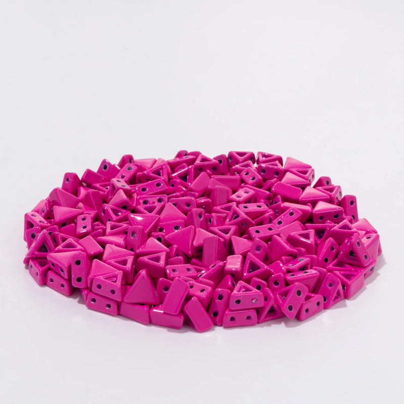 30PCS 6MM Triangle Shape Beads Colorful Rainbow Beads For Bracelets Making