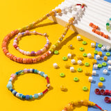 30PCS 6mm Cube Beads Colorful Glazed Ceramic Porcelain for Jewelry Making