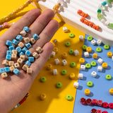30PCS 6mm Cube Beads Colorful Glazed Ceramic Porcelain for Jewelry Making