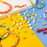 30PCS 6mm Cube Beads Colorful Glazed Ceramic Porcelain for Jewelry Making