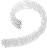 925 Sterling Silver 1MM Round Chains Necklace for Women Party Jewelry