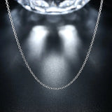 925 Sterling Silver 1MM Round Chains Necklace for Women Party Jewelry