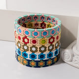 30PCS 9mm Enamel Flower Beads for Boho Bracelets