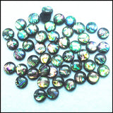 30PCS Abalone Shell Round Cabochons Mother Of Pearl DIY Jewelry