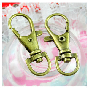 30PCS Antique Bronze Swivel Key Chain Lobster Clasp Hooks