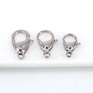 30PCS Stainless Steel Lobster Claw Clasps, Findings for Jewelry Making