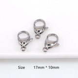 30PCS Stainless Steel Lobster Claw Clasps, Findings for Jewelry Making