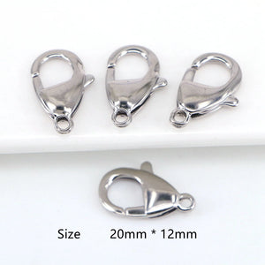 30PCS Stainless Steel Lobster Claw Clasps, Findings for Jewelry Making
