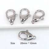 30PCS Stainless Steel Lobster Claw Clasps, Findings for Jewelry Making