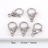30PCS Stainless Steel Lobster Claw Clasps, Findings for Jewelry Making