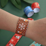 30PCS Christmas Slap Bracelet Kids Favourite Present with Santa Claus Pattern
