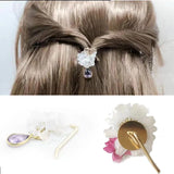 30PCS Butterfly Metal Ponytail Hooks Flower Pads DIY Headpieces Material