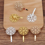 30PCS Butterfly Metal Ponytail Hooks Flower Pads DIY Headpieces Material