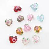 30PCS Glass Heart Charms Pendants DIY Jewelry Love Pendant Findings 10mm