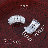 30PCS Vintage Metal 3D Rhinestone Buttons for Hair Accessories