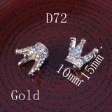 30PCS Vintage Metal 3D Rhinestone Buttons for Hair Accessories