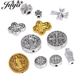 30PCS Jesus Cross Spacer Beads for Jewelry Making Christian Crown Beads