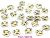 30PCS Enamel Metal Monkey Floating Charms for Glass Locket Pendant