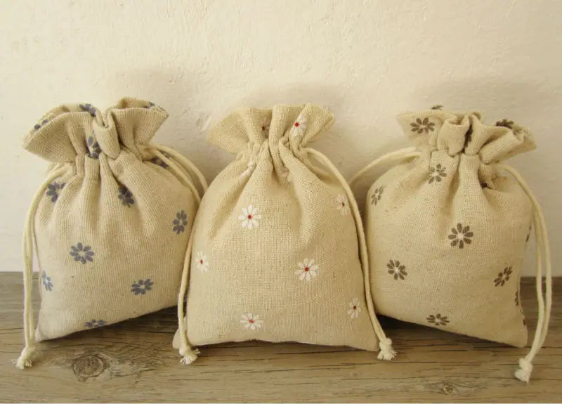 30PCS Linen Drawstring Bag Jewelry Pouch Christmas Wedding Gift Packaging Bags