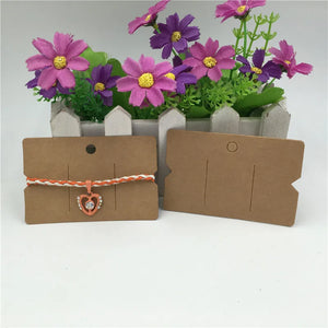 30PCS DIY Paper Hairpin Bend Packing Cards 8.5x5.5cm Bulk Logo Accepted