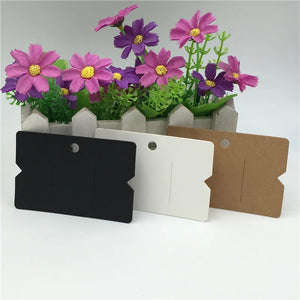 30PCS DIY Paper Hairpin Bend Packing Cards 8.5x5.5cm Bulk Logo Accepted