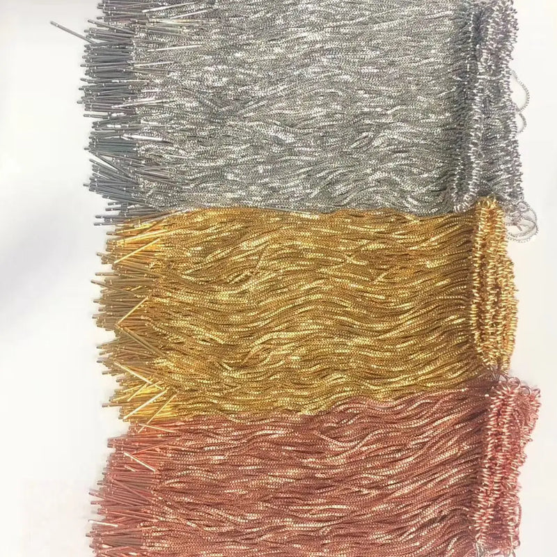 30PCS Copper Long Tassel Chain Ear Line Charms for Jewelry Making