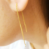 30PCS Copper Long Tassel Chain Ear Line Charms for Jewelry Making