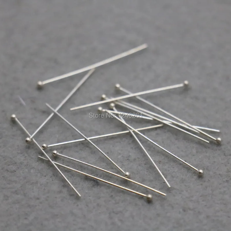 30PCS Metal Hardware Fittings for DIY Accessories Silver-plate Flat Needle Pins