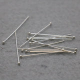 30PCS Metal Hardware Fittings for DIY Accessories Silver-plate Flat Needle Pins