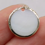 30PCS Natural Shell Round Hole Gilt Edge Pendant Bead For Jewelry Making