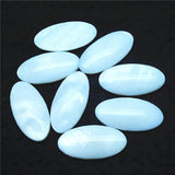 30PCS 26X13MM Mother Of Pearl Shell Cabochons - Long Oval Shapes