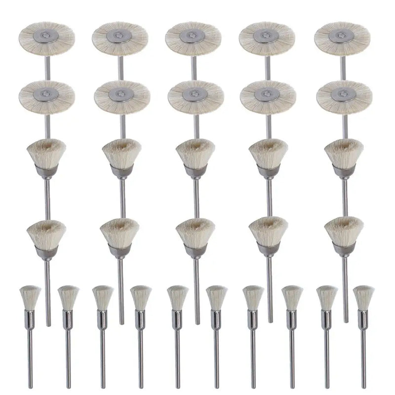 30PCS Nylon Bristle Brushes Cup Cleaning Brush Kit Soft Jewelry Polishing