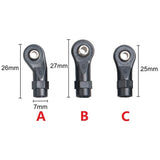 30PCS Plastic Rod Ends Link Balls Head Linkage Joint for 1/10 RC Crawler Car