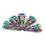 30PCS Rainbow Punk Charms Skull Bird Head Pointed Mouth Pendant Charms