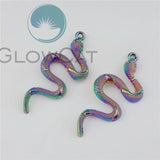30PCS Rainbow Steampunk Snake Pendant Charms Unisex DIY Jewelry