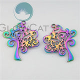 30PCS Tree of Life Pendant Charms for Necklace Unisex Jewelry