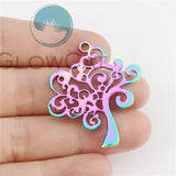 30PCS Tree of Life Pendant Charms for Necklace Unisex Jewelry