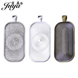 30PCS Rectangle Pendant Base Setting 25x50mm Alloy Tray Charms