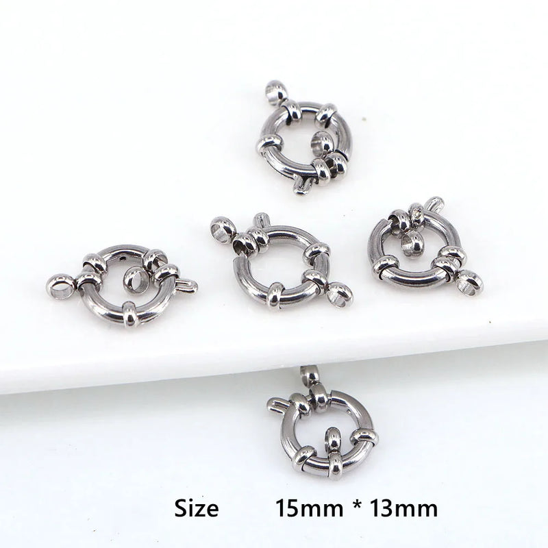 30PCS Stainless Steel Spring Clasp for Jewelry Making Supplies