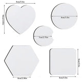 30PCS Sublimation Blanks Coaster DIY Car Cup Holder Blank Cup Pad Mat