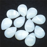 30PCS Mother Of Pearl Teardrop Shell Cabochons Loose Beads 13x18MM 18X25MM