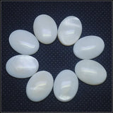 30PCS Mother of Pearl Cabochons Shell Bracelet Making Oval Shapes