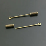 30PCS Stopper Pin 35MM 45MM 60MM Silver Brass Eye Pins DIY Jewelry Findings