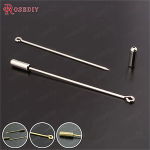 30PCS Stopper Pin 35MM 45MM 60MM Silver Brass Eye Pins DIY Jewelry Findings