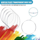 30Pack Clear Acrylic Sheets Perspex Plate Round Disc Transparent Board