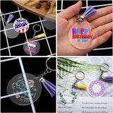 30Pack Clear Acrylic Sheets Perspex Plate Round Disc Transparent Board