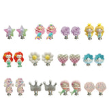 30 Pcs Cute Cartoon Clip On Earrings for Kids Girls, No Piercing Needed