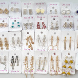 30Pairs Rhinestone Dangle Clip Earrings for Women Girls Mix Style